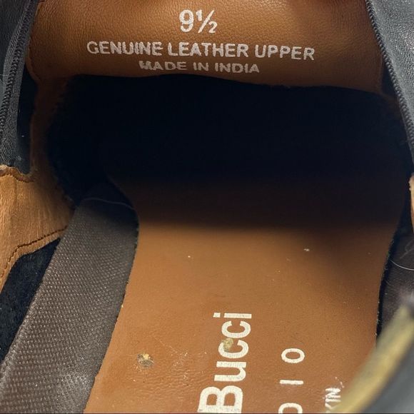 BACCO BUCCI CENTURY II  LEATHER SHEEP SKIN SLIP-ON COLOR BLACK SZ 9.5. - Picture 12 of 12